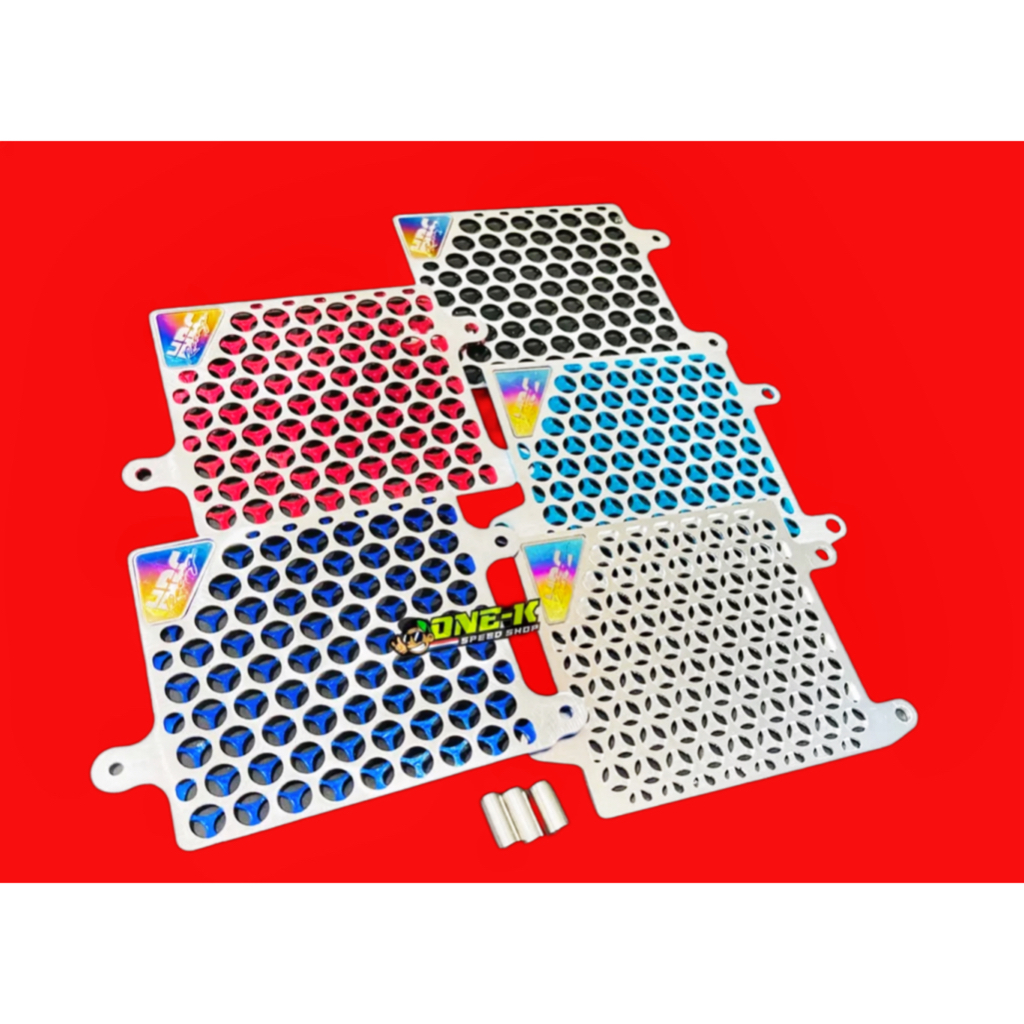 COVER RADIATOR HRC ALUMUNIUM EMBLEN TITANIUM HONDA VARIO 125 150 160 PCX 160 ADV ORIGINAL