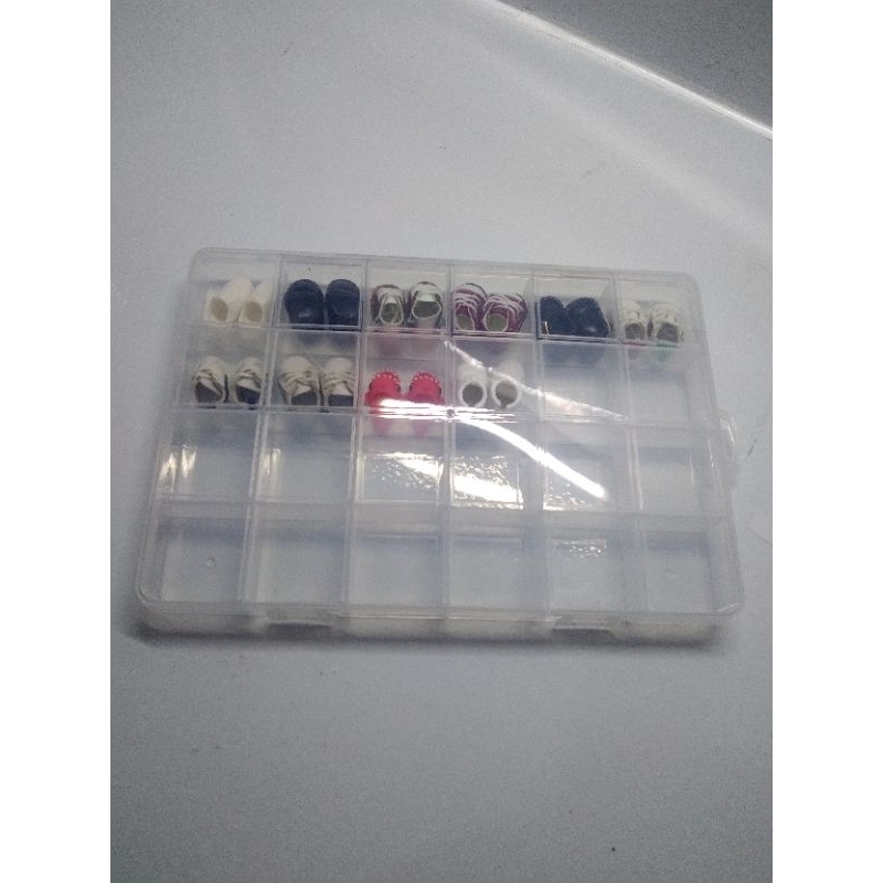 nendoroid shoes box organizer 24 sekat | box penyimpanan sepatu nendoroid doll clothes ymy ob11 shoe