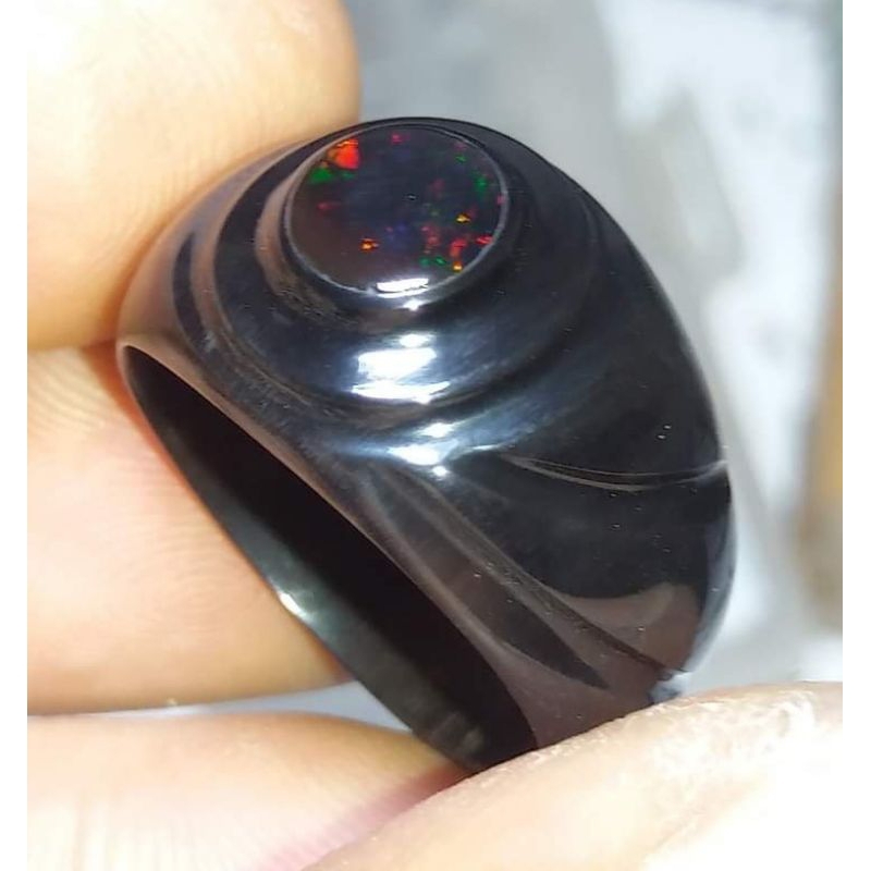 Ring tanduk kerbau hitam kalimaya banten