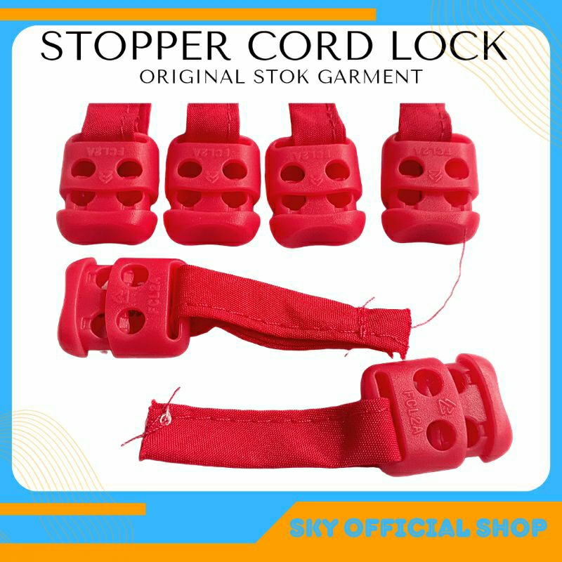 Stopper Tali Cord Lock Aksesoris Garment Pengunci Tali Nifco Pink 01