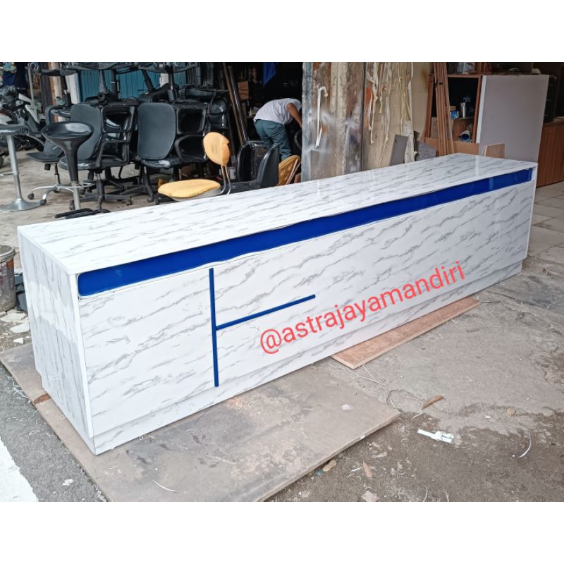 meja resepsionis meja counter customer service furniture custom new