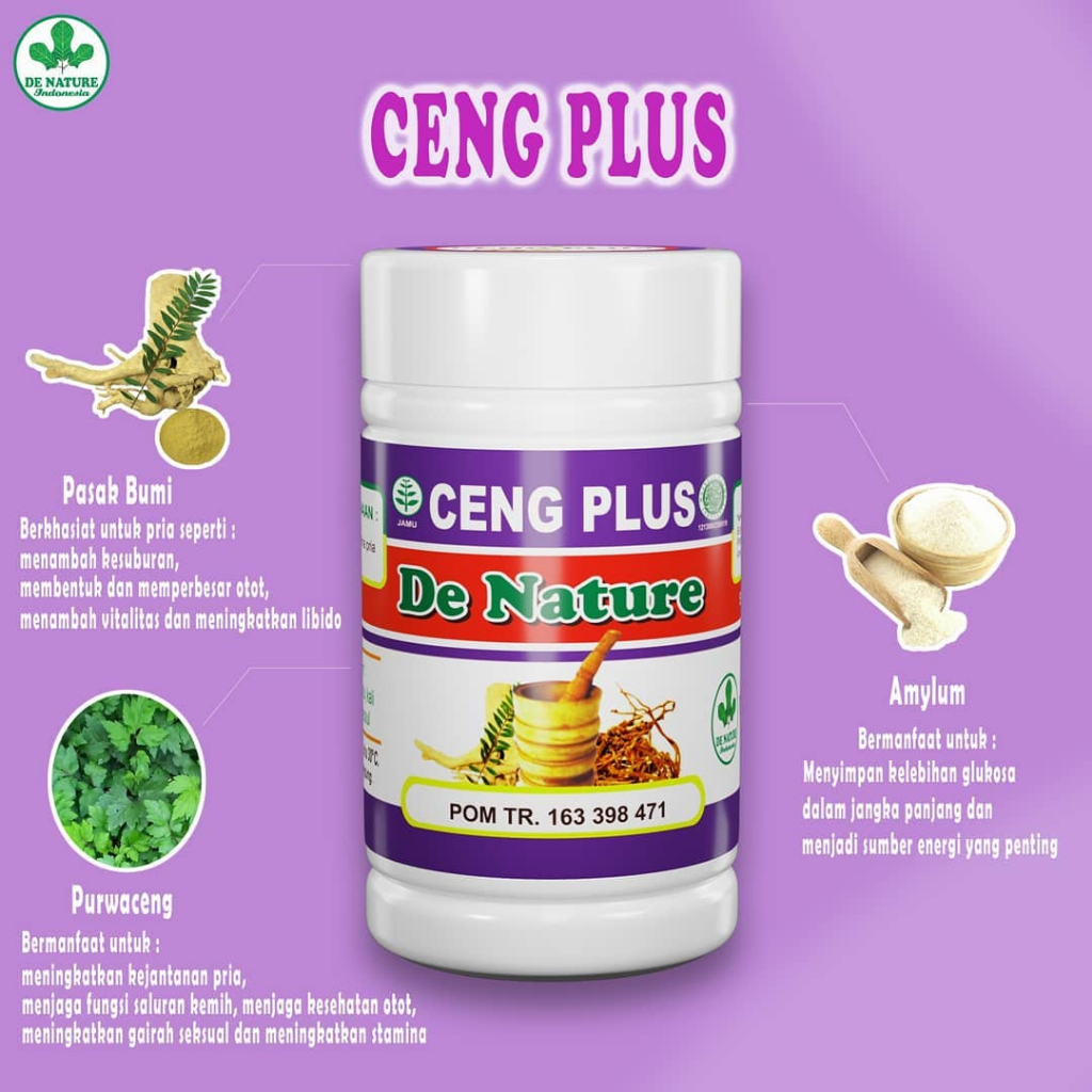 TERLARIS CENG PLUS Obat Kuat Tahan Lama Pria Dewasa LEMAH SYAHWAT De Nature Indonesia
