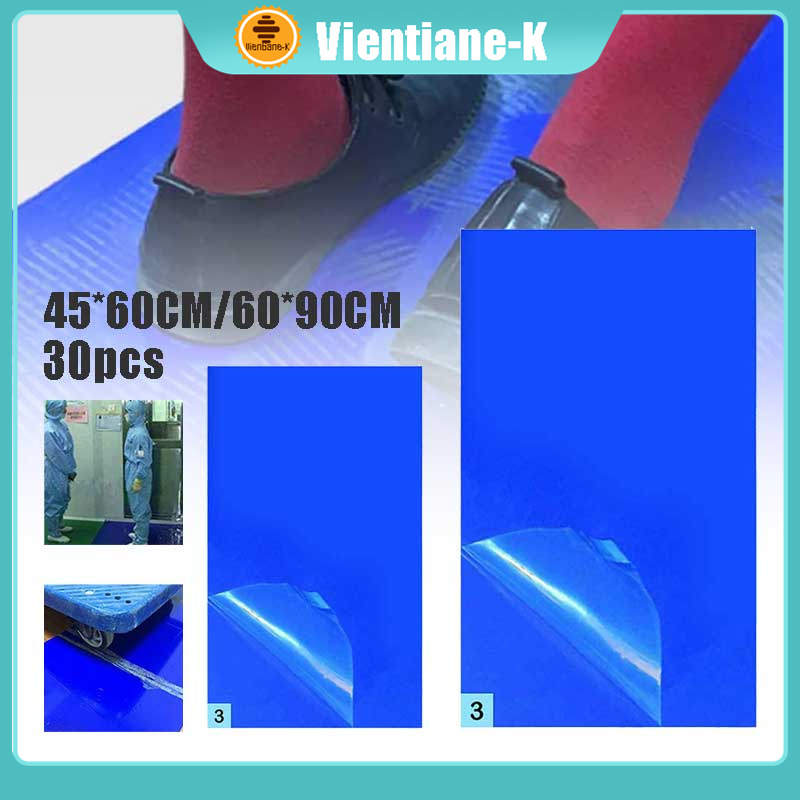 Sticky Mat 24x36 Inch 30pcs Biru Blue Perekat Debu Anti Bacterial Peel Off Sticky Floor Door Mat Dus