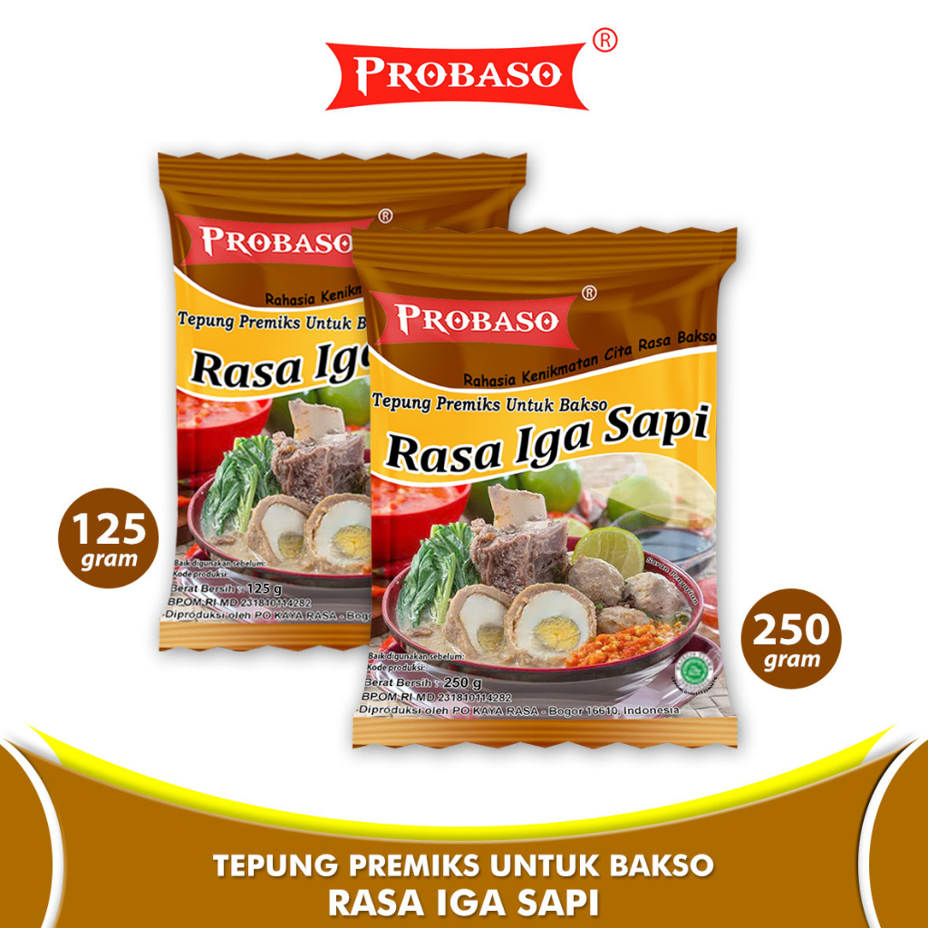 

Tepung Premiks Untuk Bakso Rasa Iga Sapi 125gr Probaso
