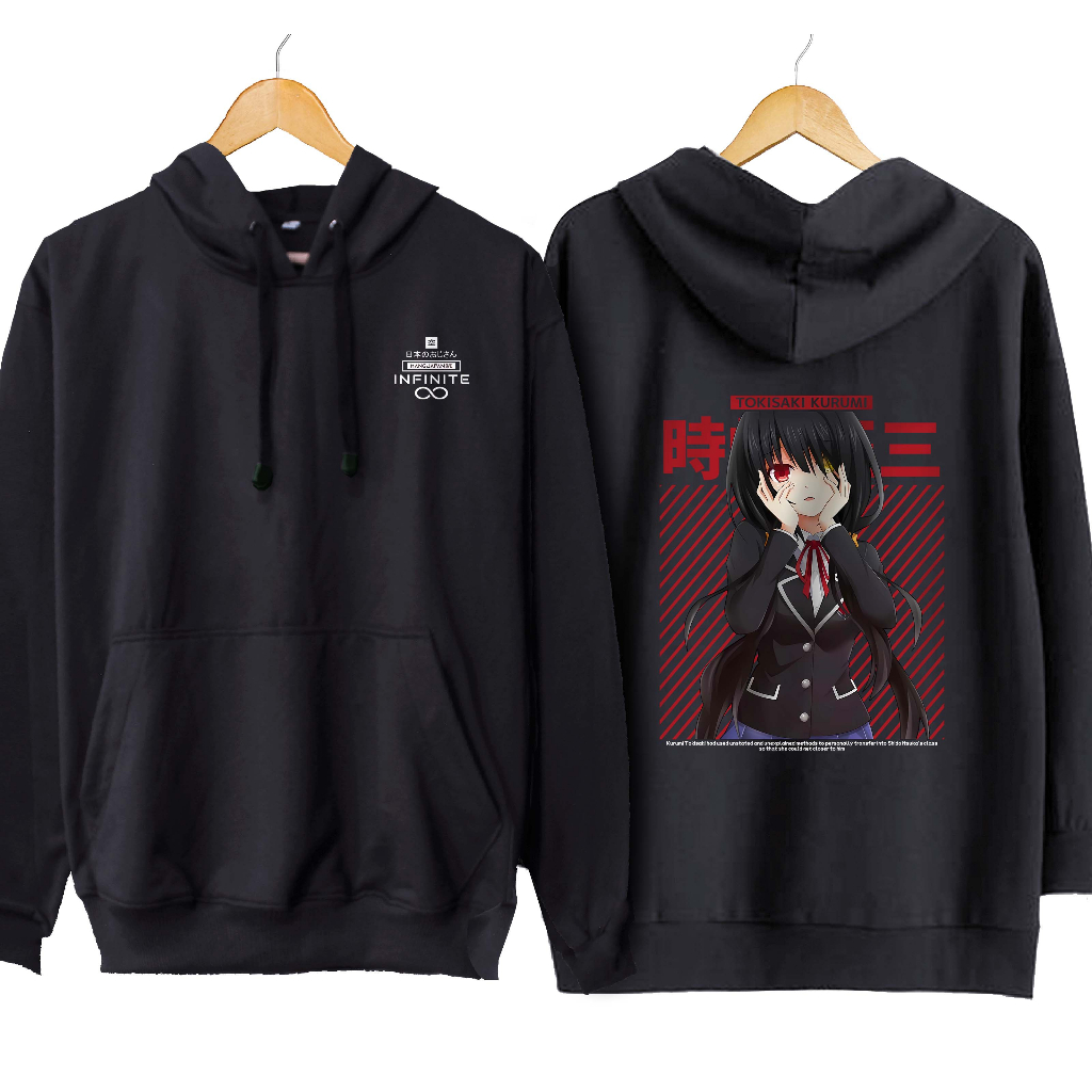 Jaket hoodie jumper infinite TOKISAKI KURUMI - DATE A LIVE material cotton fleece