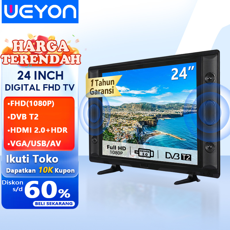 Weyon Sakura tv led Monitor 24 inch layar komputer Gaming Monitor Digital tv(TCLG-S24DWIDE)