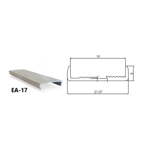EDGING ALMINI TACO TPE01 / TPE 01 ANODIZE DAN HUBEN EA17 SS / EA 17 SS UKURAN 3 M BISA METERAN