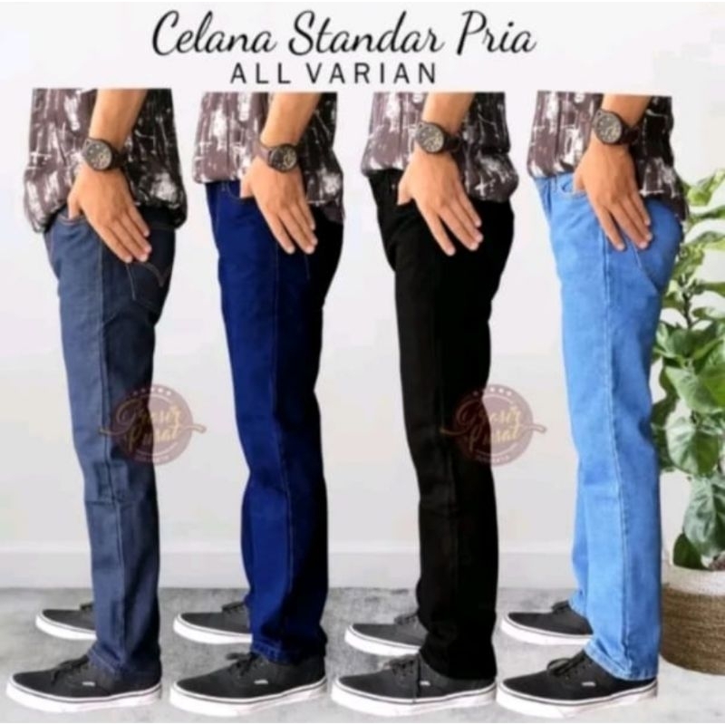 TERBARU celana panjang jeans pria reguler size  27-33