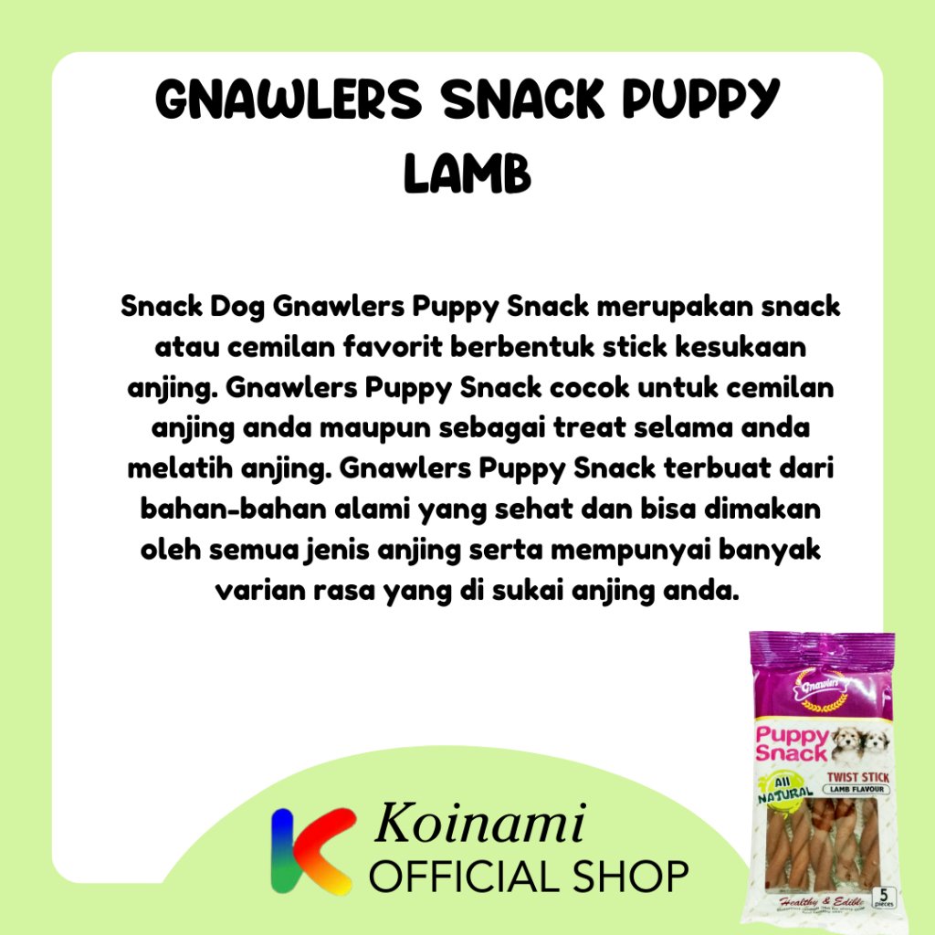 SNACK PUPPY  TWIST STICK  LAMB / SNACK ANJING GNAWLERS