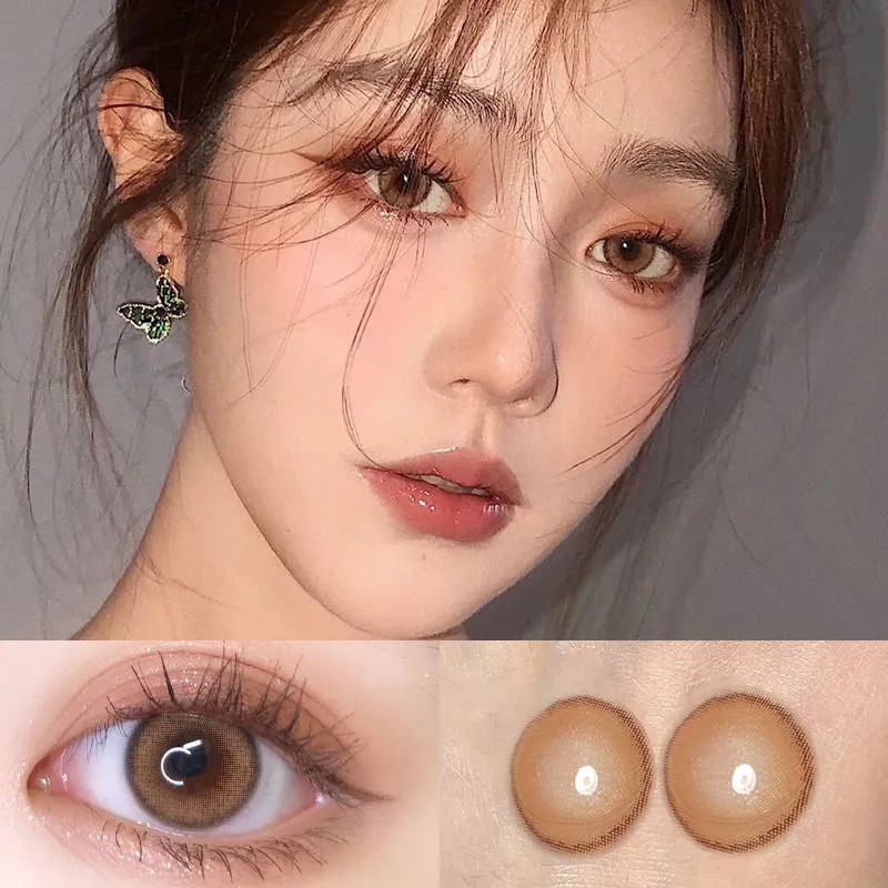 （COD）softlens minus0.00-4.00/1 pasang lensa kontak berwarna/softlens/softlens murah/soflens minus/soflen minus/lensa mata/softlens grey