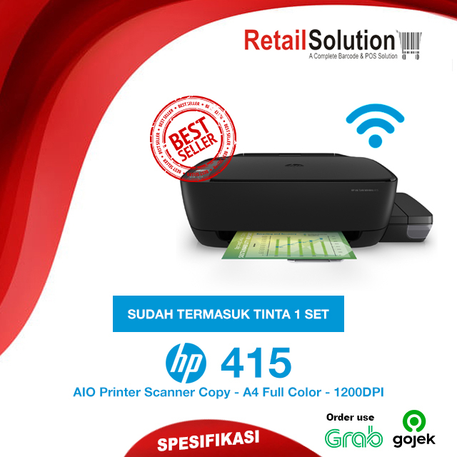 Printer HP Ink Tank 415 - WiFi Print Scan Copy