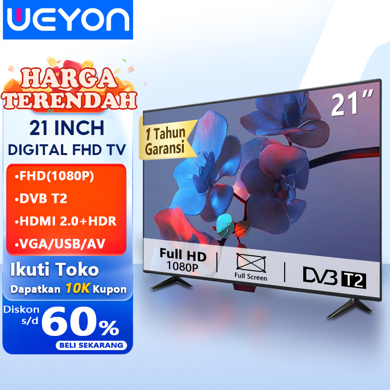 Weyon Sakura LED Monitor 21 inch layar komputer Gaming Monitor tv led 21 inch digital tv