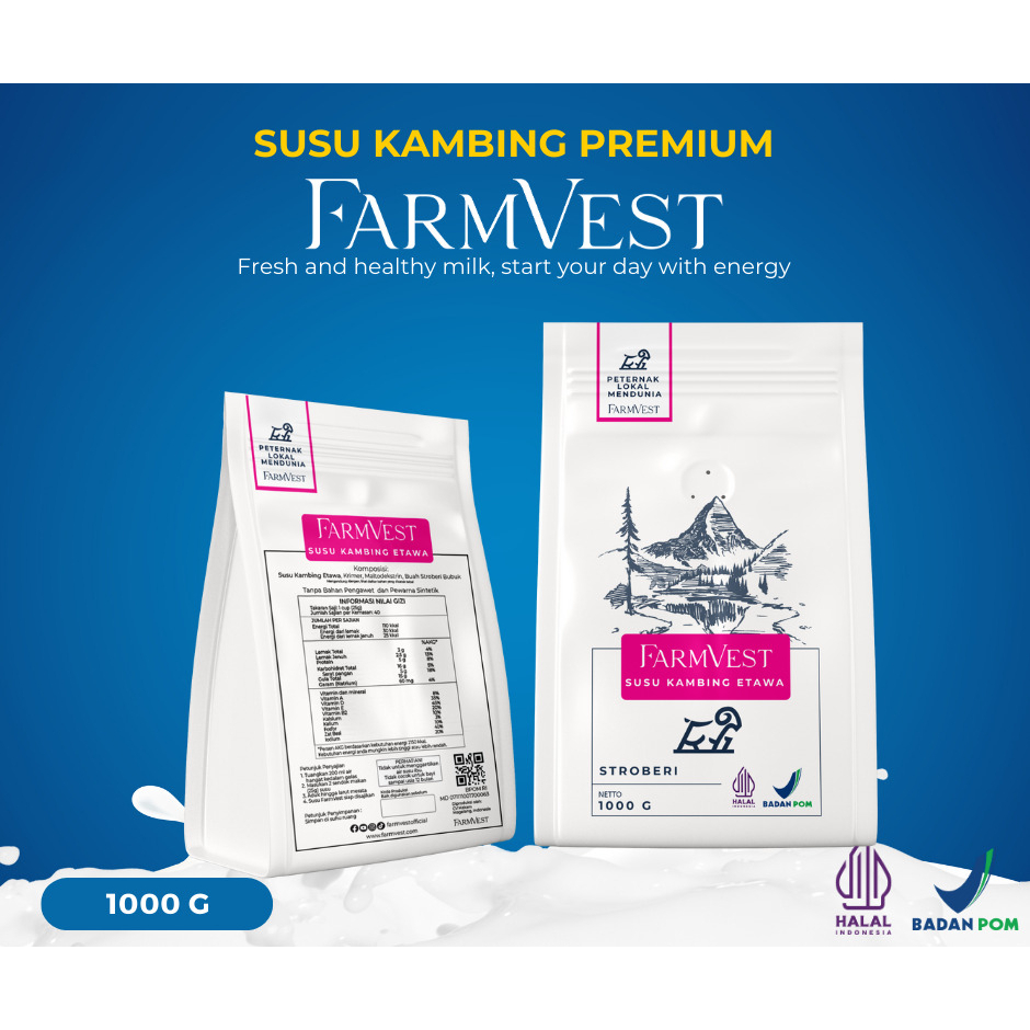 

FARMVEST Susu Kambing Etawa Premium Rasa Stroberi