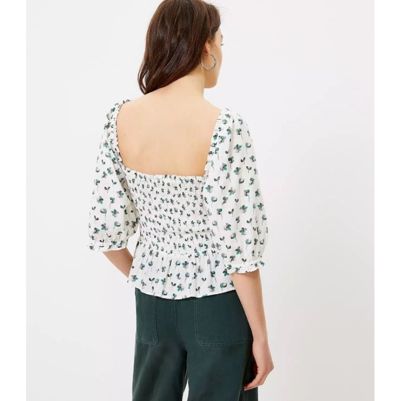 Lft ruched squared blouse