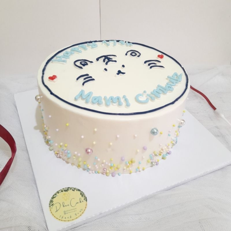

Whole Cake | Custom Cake | Korean Cake | Birthday cake | Desain Simple |D16 cm | Depok