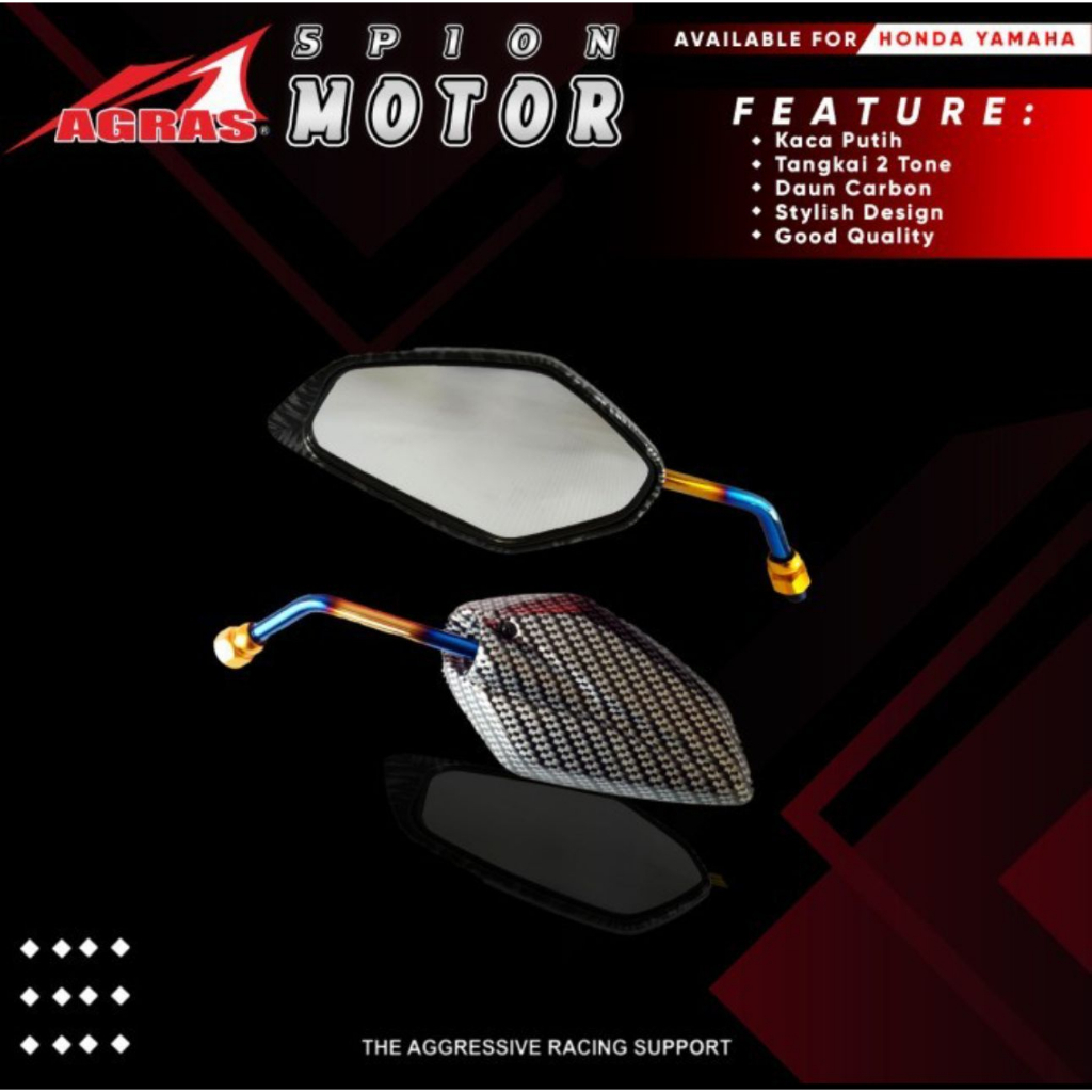 SPION ASSY STANDART JUPITER CARBON TANGKAI 2 TONE AGRAS UNIVERSAL MOTOR