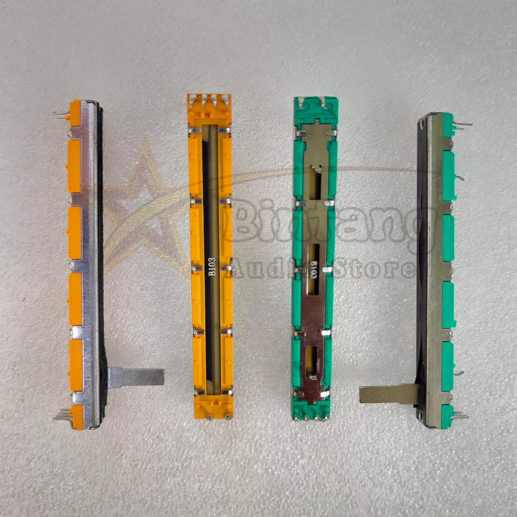 Potensio Geser Stereo / Fader Mixer 10k B103 / 20K B203 Panjang 7.5 cm Original BEHRINGER