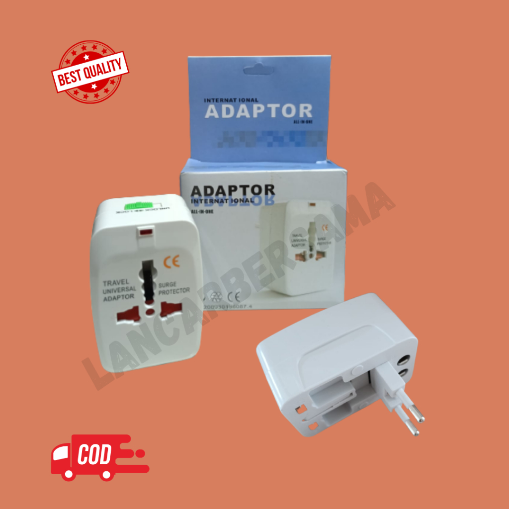 ADAPTOR UNIVERSAL/COLOKAN STEKER MULTI-TRAVEL ADAPTOR BATOK CHARGER MULTI KAKI