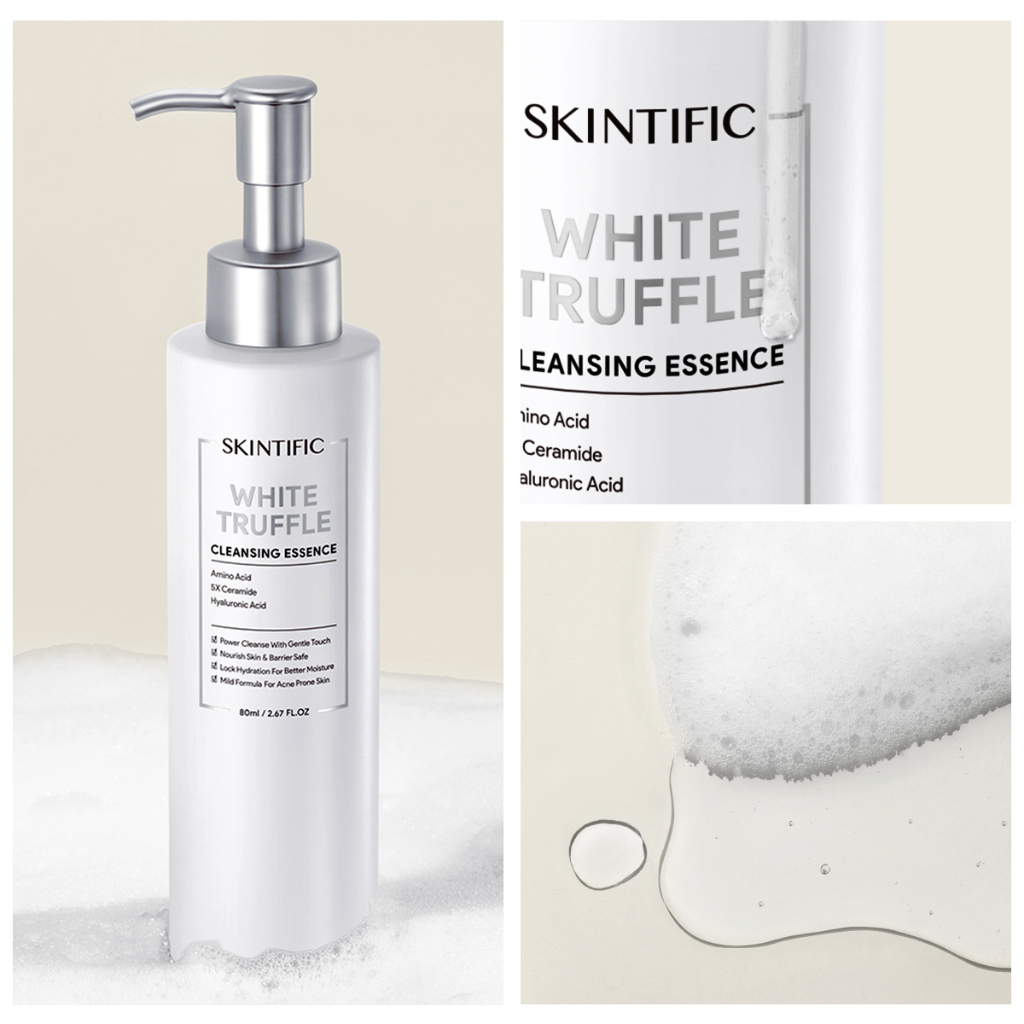 SKINTIFIC White Truffle Cleansing Essence 80ml Facial Cleanser Serum Wajah Nourish and Protect Skin Barrier Face Wash Pembersih Wajah