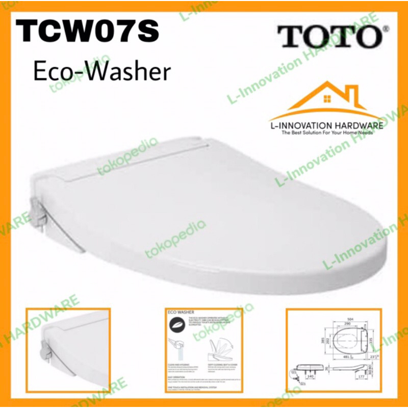 Tutup closet dduk toto eco washer TCW07S toilet seat cover ecowasher