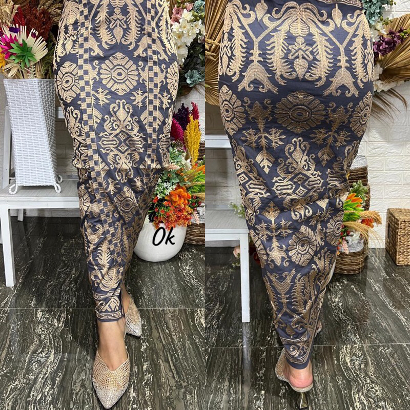 Kamen jadi songket bordir full strait