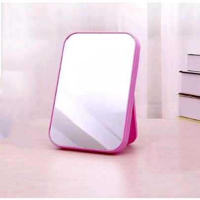 Kaca Rias Make Up Kreatif Cermin Lipat Persegi Portable Beauty Mirror