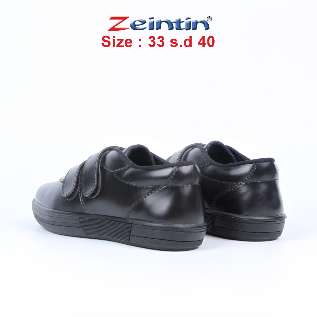 Zeintin - Sepatu Anak Tanggung Sepatu Sekolah Full Hitam Sintetis BJ