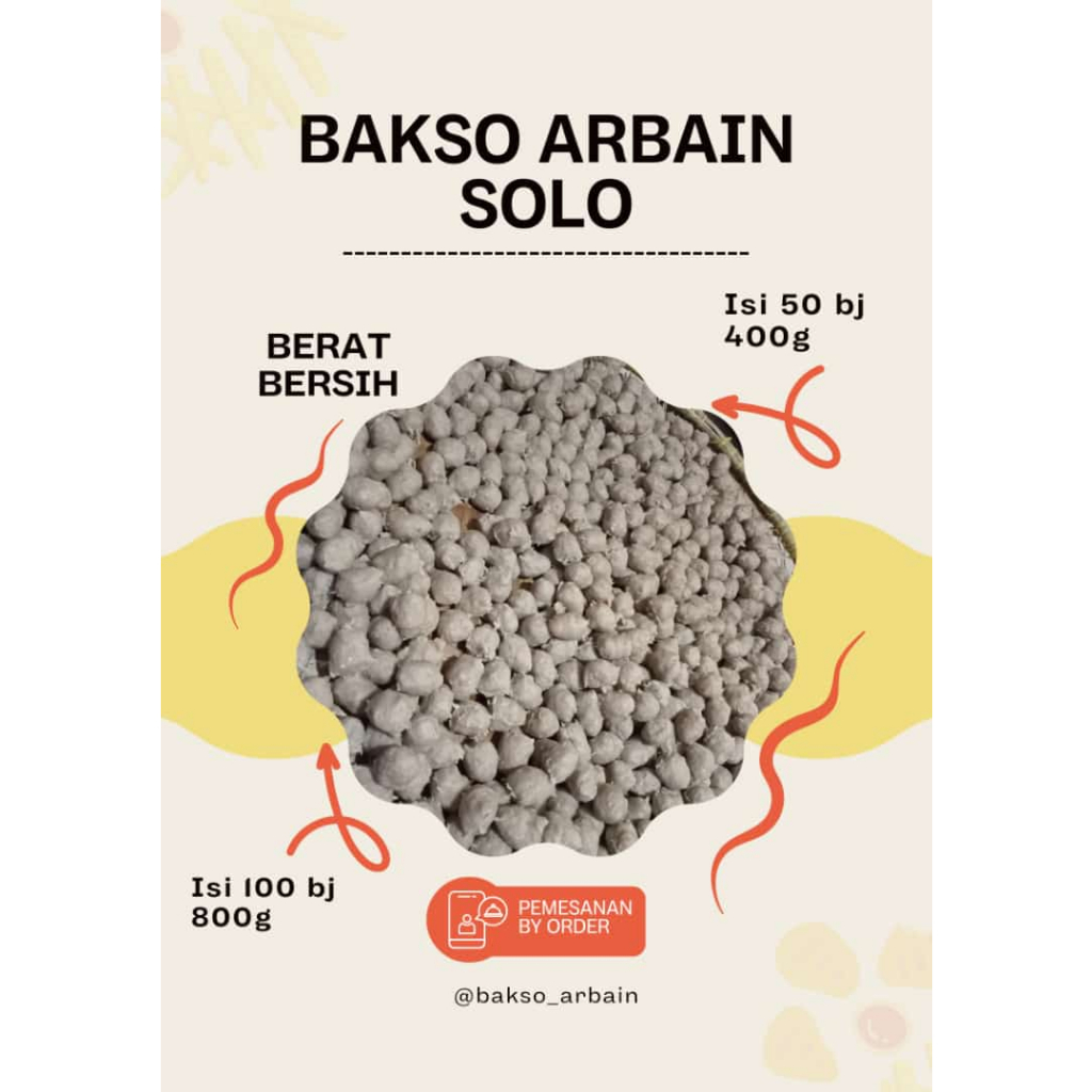 

bakso polos frozen 800 gr Arbain