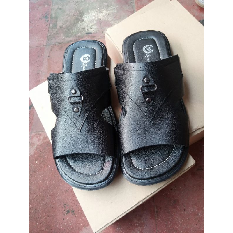 sandal pria kulit sapi asli size 39-48 (big,jumbo) terbaru terpopuler