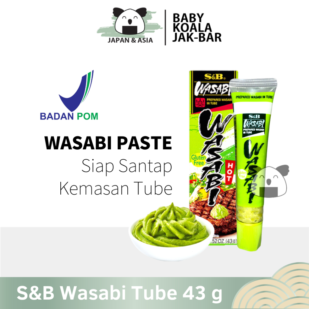 

S&B Wasabi Paste Tube Pasta Wasabi 43 g │ Horseradish Import for Sashimi Sushiii