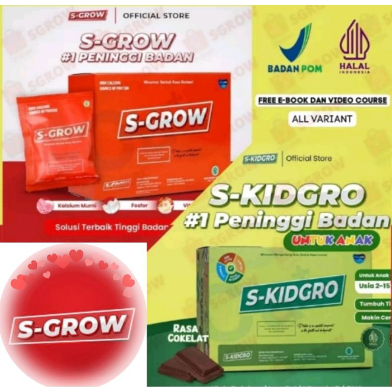 S-Grow Peninggi Badan Original BPOM