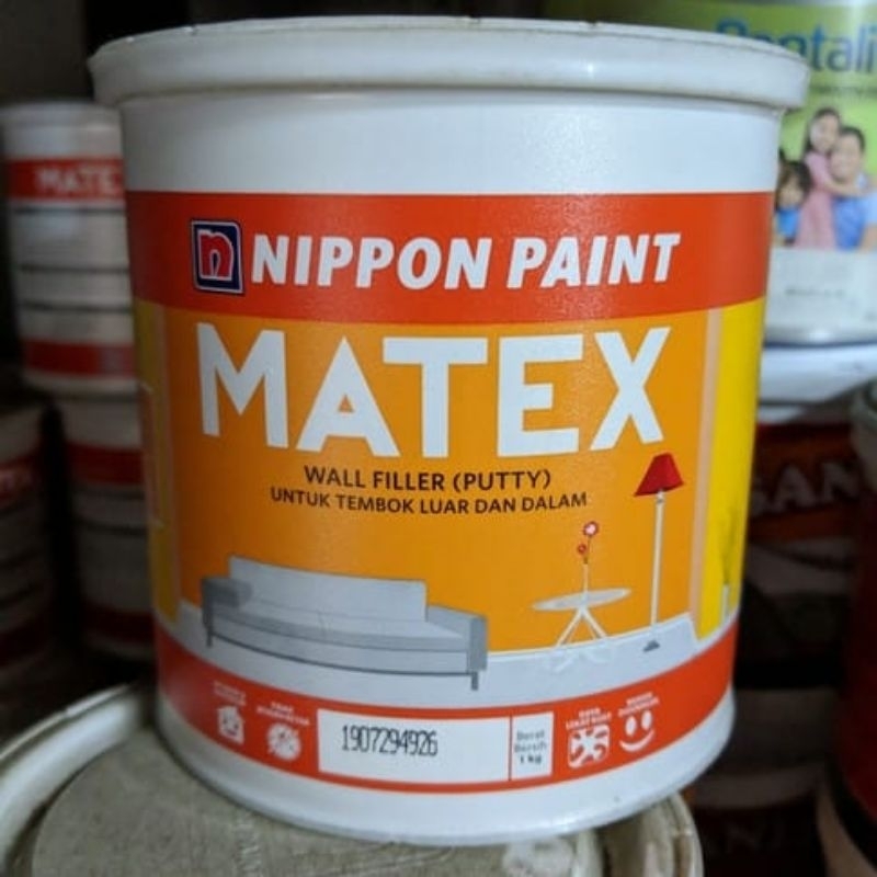 PLAMIR TEMBOK MATEX NIPPON PAINT 4KG DEMPUL WHITE