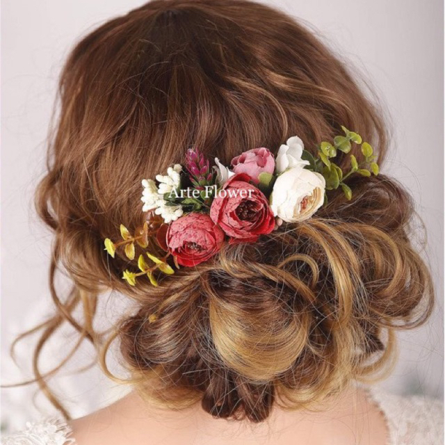 Sirkam Pengantin Mahkota Kepala Tusuk Konde Bunga Sanggul Anggrek Brides Headpiece Sanggul Pager Ayu