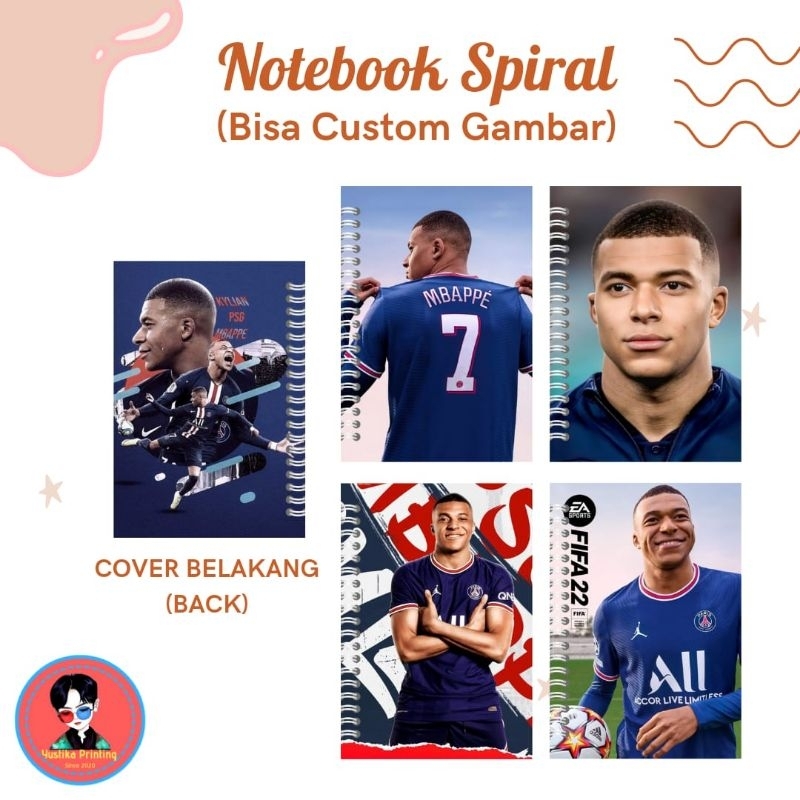 

Notebook Spiral Kylian Mbappe - Bisa request gambar lain