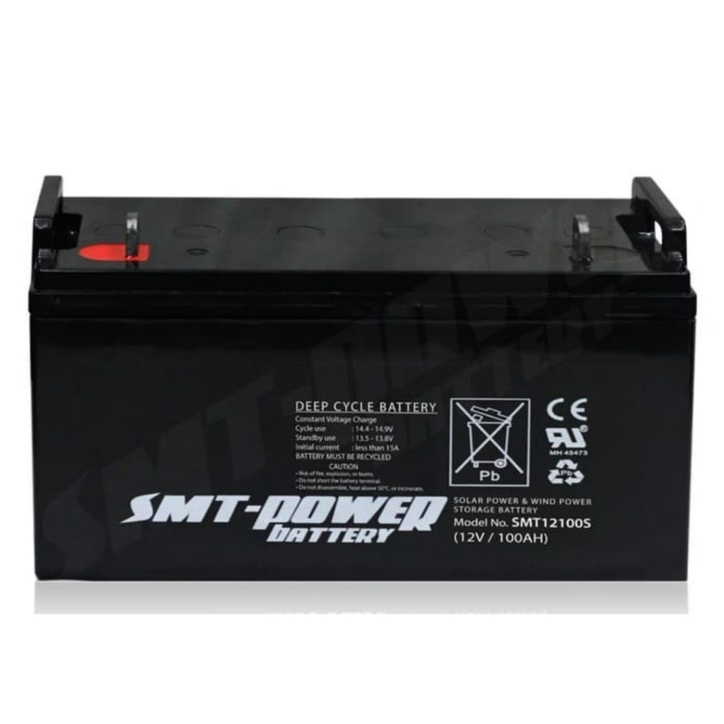 battery VRLA Aki Solar Panel baterai kering aki UPS12V 100AH 100AMPERE 12VOLT Battery SMT- POWER
