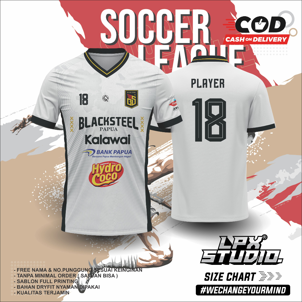 Jersey Futsal Black Steel Kiper 2023 Free Name Custom