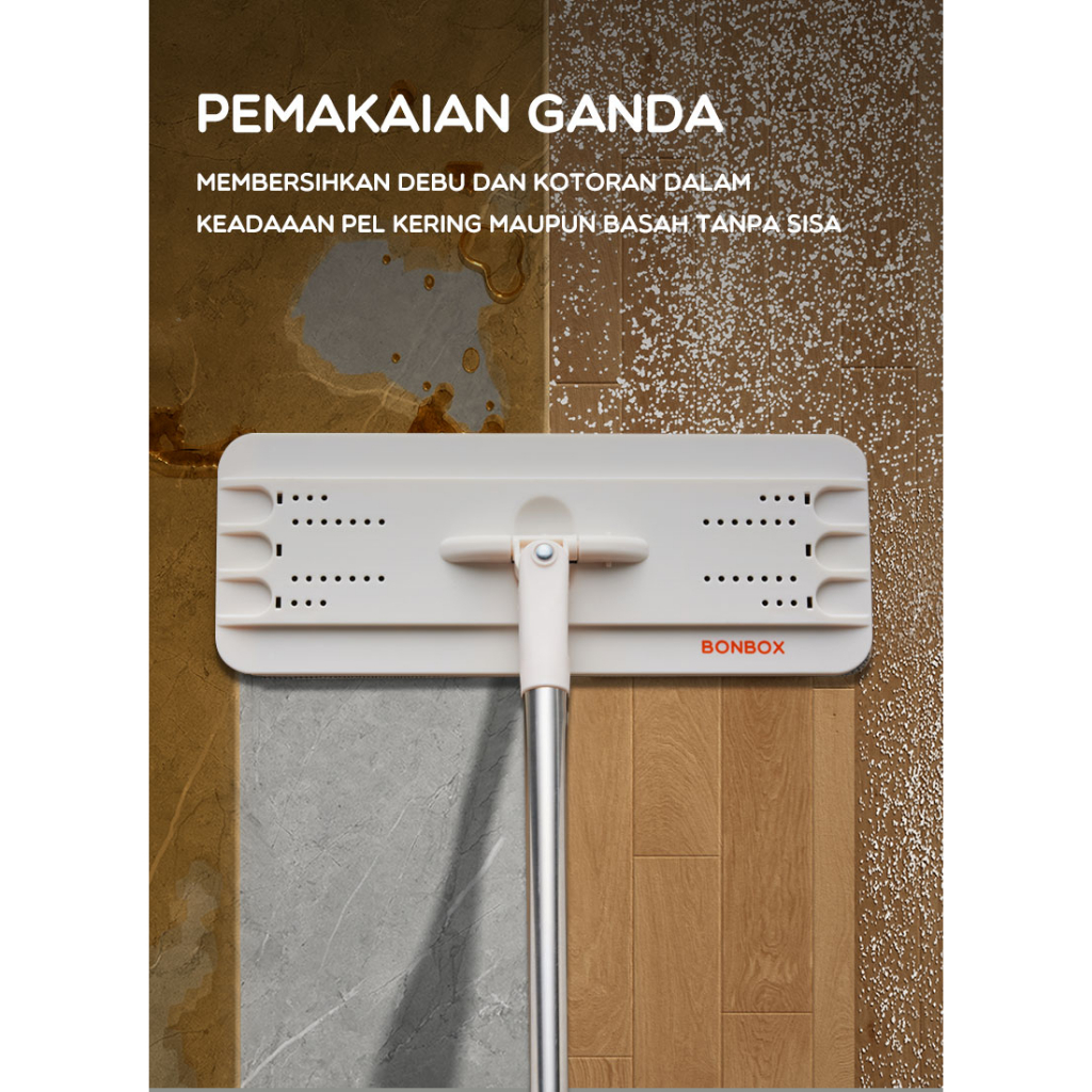 BONBOX Alat Pel Praktis Dengan Ember Pembersih 360 Derajat BCT211106