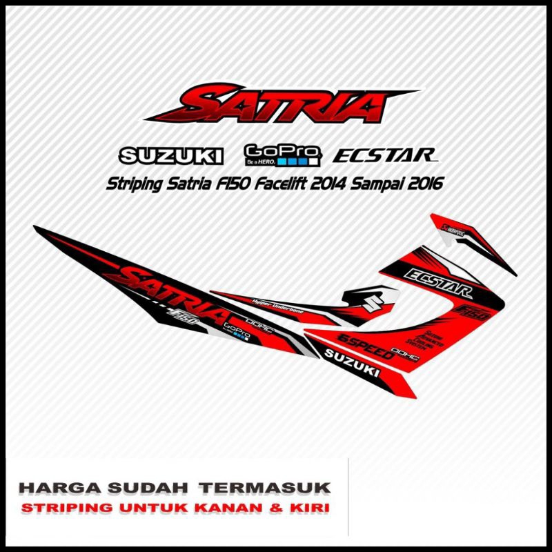 Striping SticKer Satria Fu150 Thn 2014/2016 FU FACELIFT GRAFIS