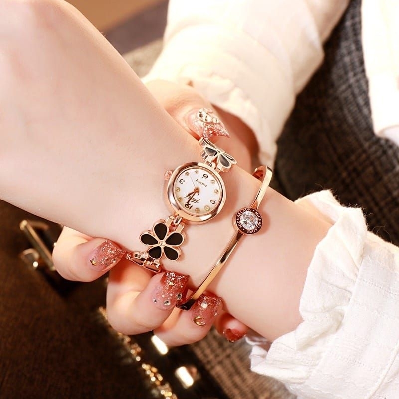 Medan Termurah Korean style Jam tangan wanita import Cantik unik Flower