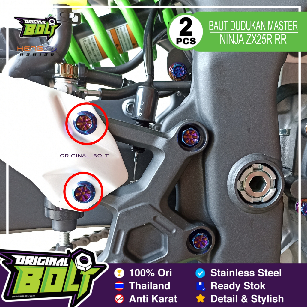 Baut Dudukan Master Rem Probolt HENG THAILAND Kawasaki Ninja ZX 25R RR
