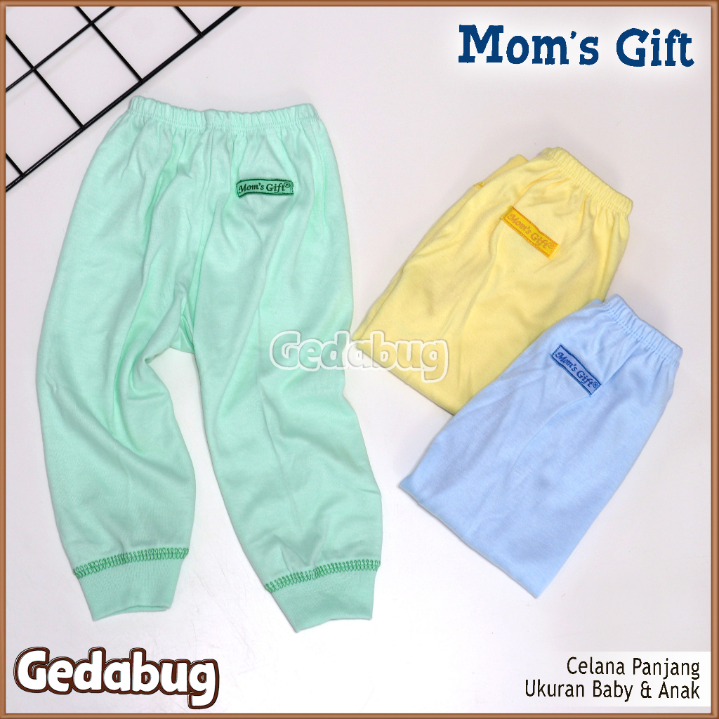 3 Pcs - Celana Panjang MON'S Gift Polos | Celana panjang Anak bahan Katun | Gedabug