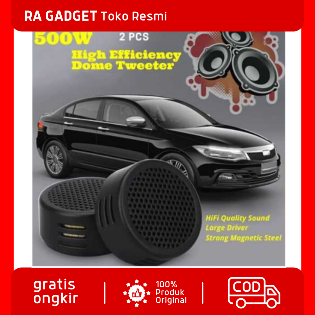 Speaker Mini Dome Tweeter Mobil HiFi 800W 2 PCS / Speaker Speker Spiker Twiter Tweeter Tuiter Pintu 