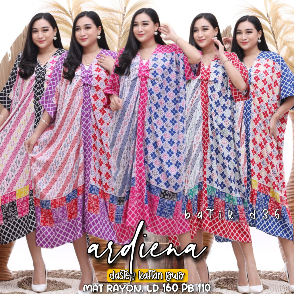 daster Kaftan kelelawar Ardiena motif garis parang klitik modern bahan rayon super halus Jumbo Baju tidur santai wanita murah rayon halus  daster tidur ibu modern kekinian kasual rumah rumahan nyaman big size murah lawasan keren kece jumbo pekalongan