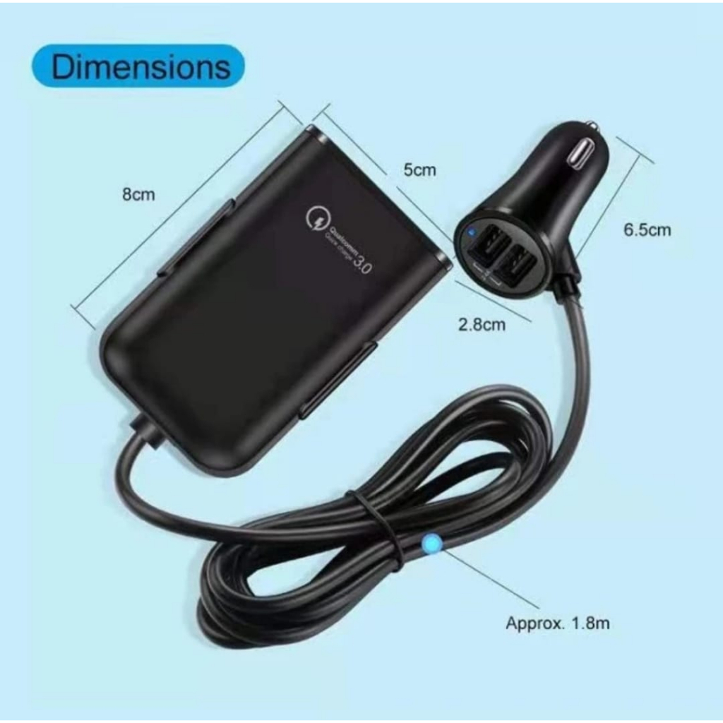 Car Charger C801 FAST CHARGING QUALCOM for Saver Charger Mobil