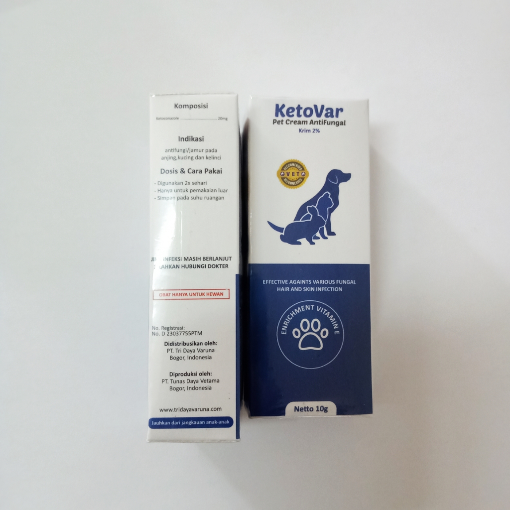 Ketovar Cream Anti Jamur Anjing Kucing Obat Jamur 10gr