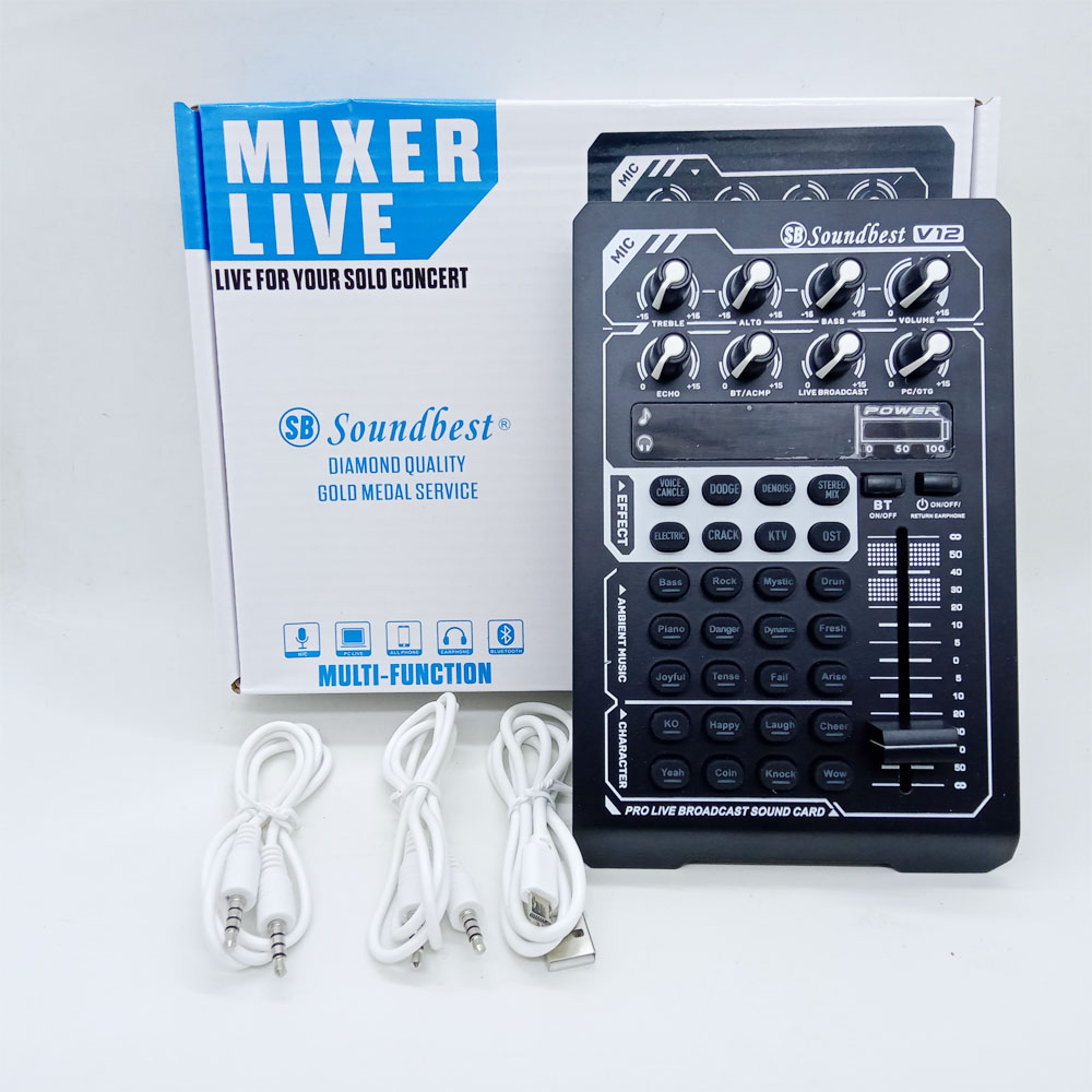 sound card soundbest v 12 ori live mixer soundbest V12 mixer mini live