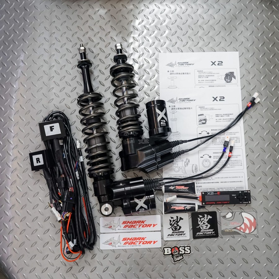 Electronic Shock Tabung Shark Factory X2 E Black Sprint Primavera