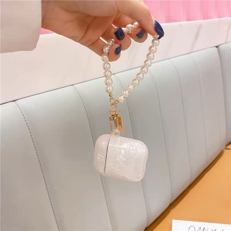 Case Crystal Mutiara Airpod 1/2 Airpod 3 Airpod Pro + Tali Mutiara