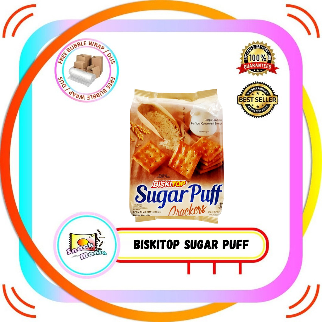 

Biskitop Sugar Puff Crackers 280 gr Kue Gabin Gaben Manis Gula