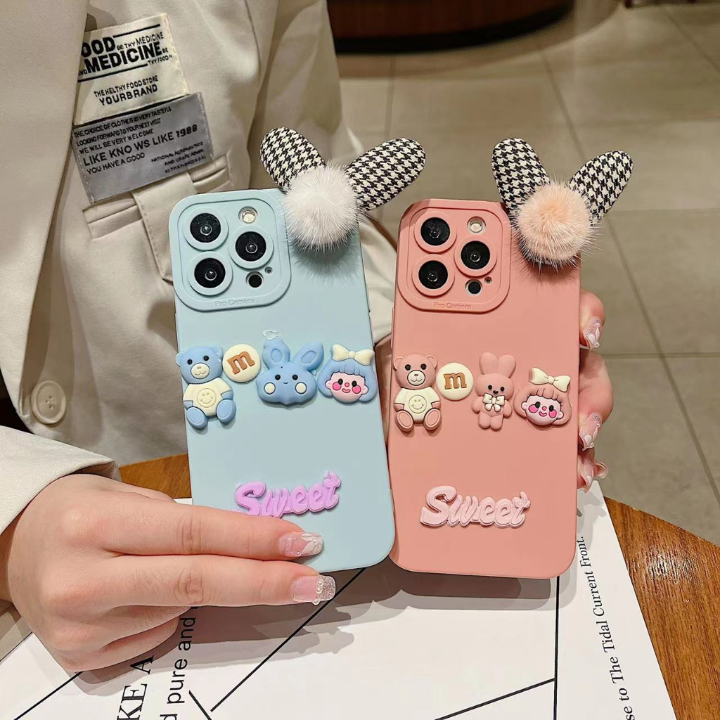 CASE BUNNY SWEET POMPOM OPPO/REALME